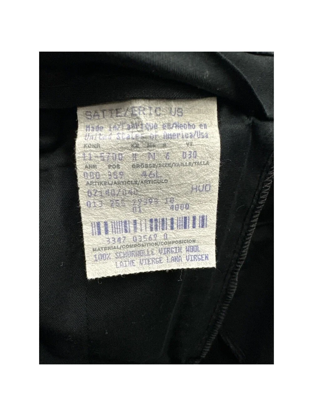 Hugo Boss Satie/Eric Black Tuxedo Suit 46 L, 42 x 30 Pants